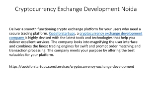 Cryptocurrency Exchange Development Noida