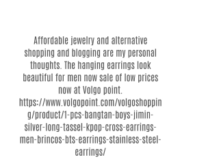 cross earrings men