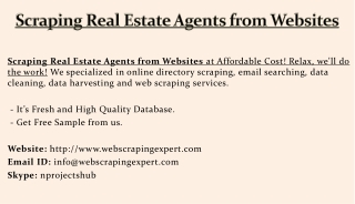 Scraping Real Estate Agents from Websites