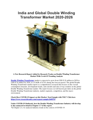 India and Global Double Winding Transformer Market 2020-2026