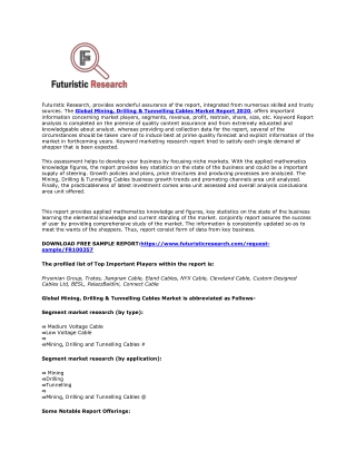 Mining, Drilling & Tunnelling Cables Market