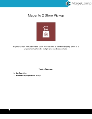 Magento 2 Store Pickup Extension