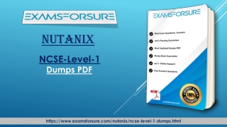 Easily Pass Nutanix NCSE-Level-1 with Examsforsure