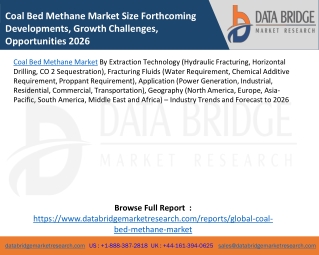 Coal Bed Methane Market Size Forthcoming Developments, Growth Challenges, Opportunities 2026