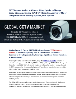 CCTV Camera Market 2020