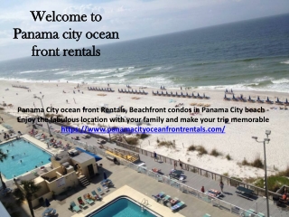 Panama city oceanfront rentals