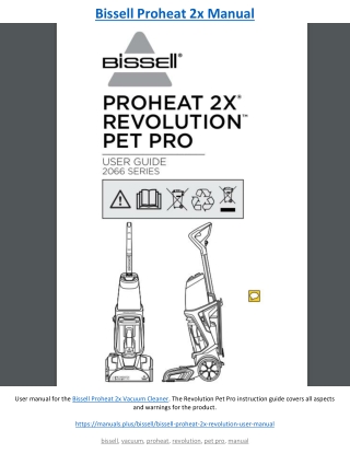 Bissell Proheat 2x Manual