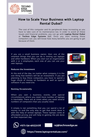 How to Scale Your Business with Laptop Rental Dubai?