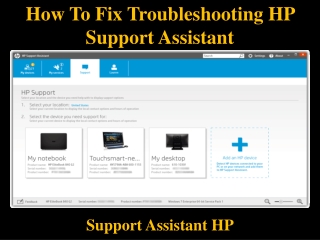 How To Fix Troubleshooting HP Support Assistant