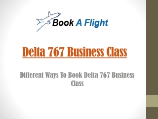 Delta 767 Business Class
