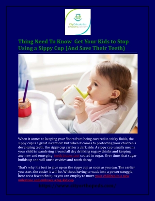 Thing Need To Know  Get Your Kids to Stop Using a Sippy Cup (And Save Their Teeth)