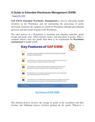 A Guide to Extended Warehouse Management (EWM) PDF