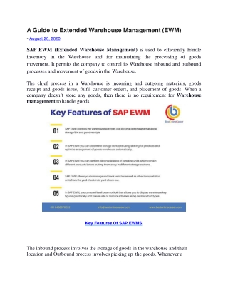 A Guide to Extended Warehouse Management (EWM) PPT