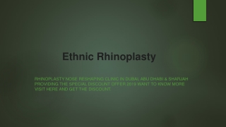 Ethnic Rhinoplasty