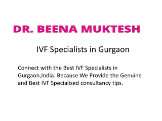 IVF Specialists in Gurgaon