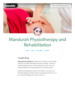 Health Blog | Mandurah Physiotherapy