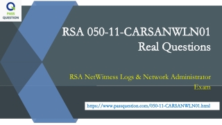 RSA 050-11-CARSANWLN01 Practice Test Questions