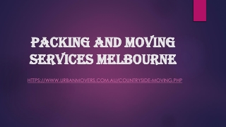 Packing and Moving Services Melbourne