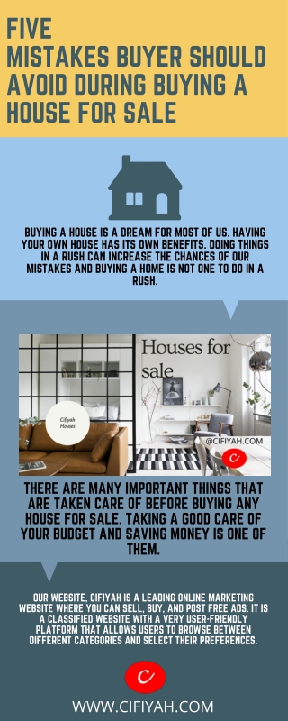 Five mistakes buyer`s should avoid during buying a house for sale