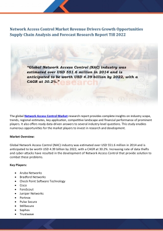 Network Access Control Market