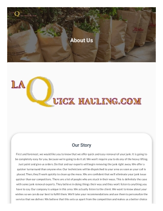 Laquickhauling - The Best Place for Real Estate Junk Removal