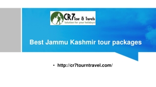 Best Jammu Kashmir tour packages