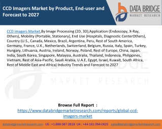 CCD Imagers Market by Product, End-user and Forecast to 2027