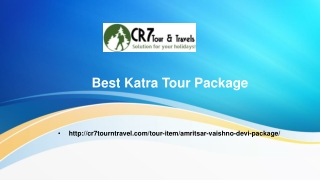 Best Katra Tour Package