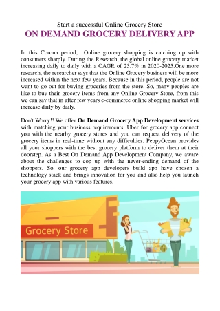 On Demand Grocery Delivery App Development