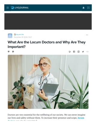 What Are the Locum Doctors and Why Are They Important?