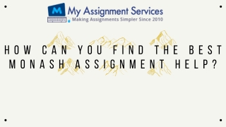 Why Students need Monash assignment help?
