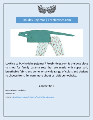 Holiday Pajamas | Freebirdees.com