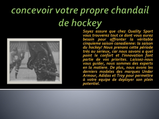 concevoir votre propre chandail de hockey