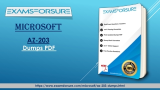 Easily Pass Microsoft AZ-203 with Examsforsure