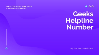 Geeks Customer Services