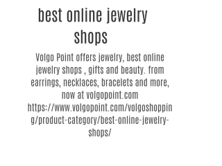 best online jewelry shops