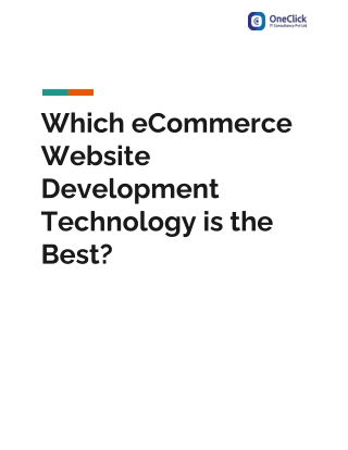 Which eCommerce Website Development Technology is Best?