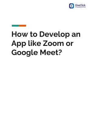 How to Develop an App like Zoom or Google Meet?