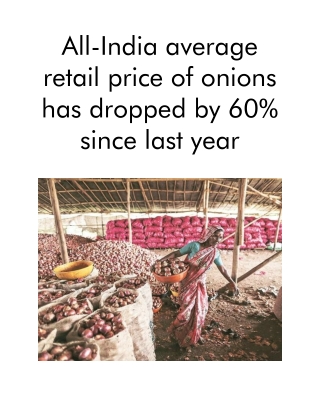 All-India Average Retail Price of Onions Has Dropped by 60% Since Last Year