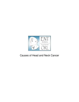Causes of Head & Neck Cancer - ENT Specialty Group