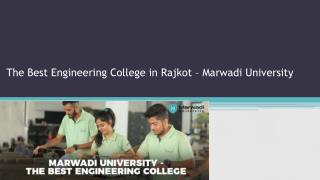 The Best Engineering College in Rajkot- Marwadi University