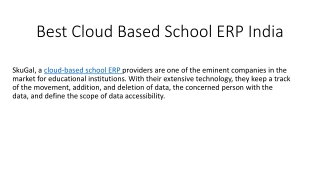 best Cloud Based School ERP India