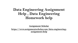 Data Engineering Assignment Help