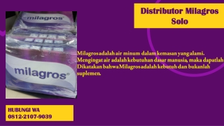 PALING MANJUR! WA 0812-2107-9039, Alamat Agen Resmi Milagros Solo