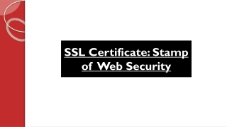 SSL Certificate: Stamp of Web Security