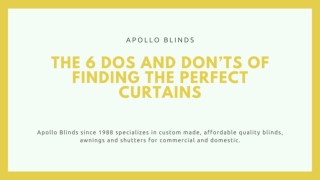 The 6 Dos And Don’ts Of Finding The Perfect Curtains