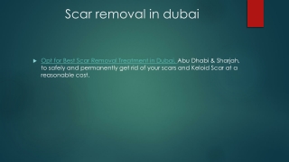 Scar Removal Dubai