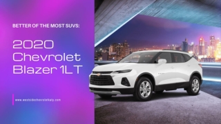 Better Of The Most SUVs 2020 Chevrolet Blazer 1LT