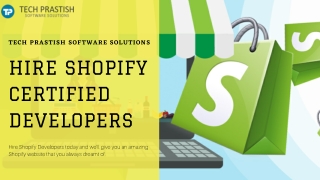 Top Shopify Certified Developer For Online Store