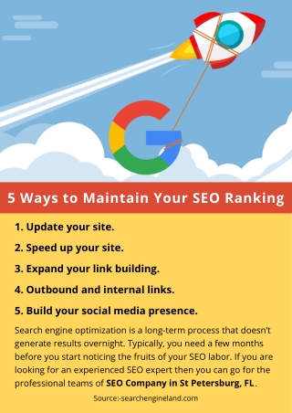 5 Ways to Maintain Your SEO Ranking